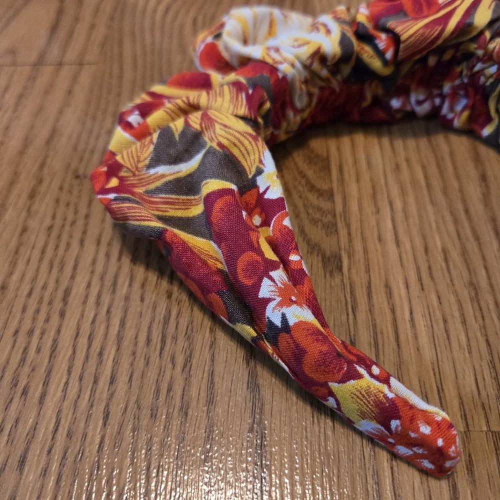 Fly By Night Crown Floral Headband Scrunchie Hair Accessory Artisan Boho Classic